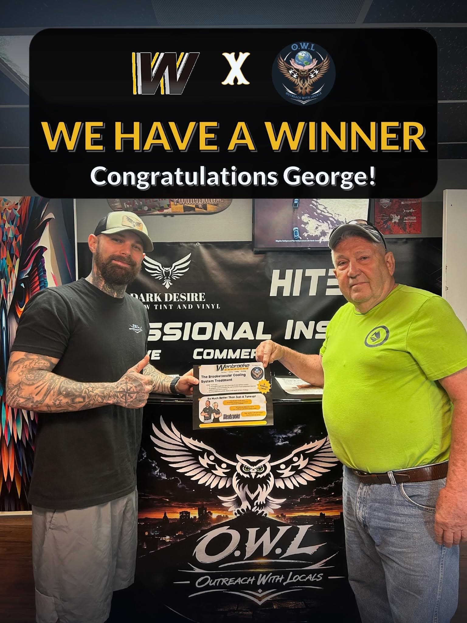 Giveaway winner post: George wins an HVAC system tune up from Wenbrooke Services