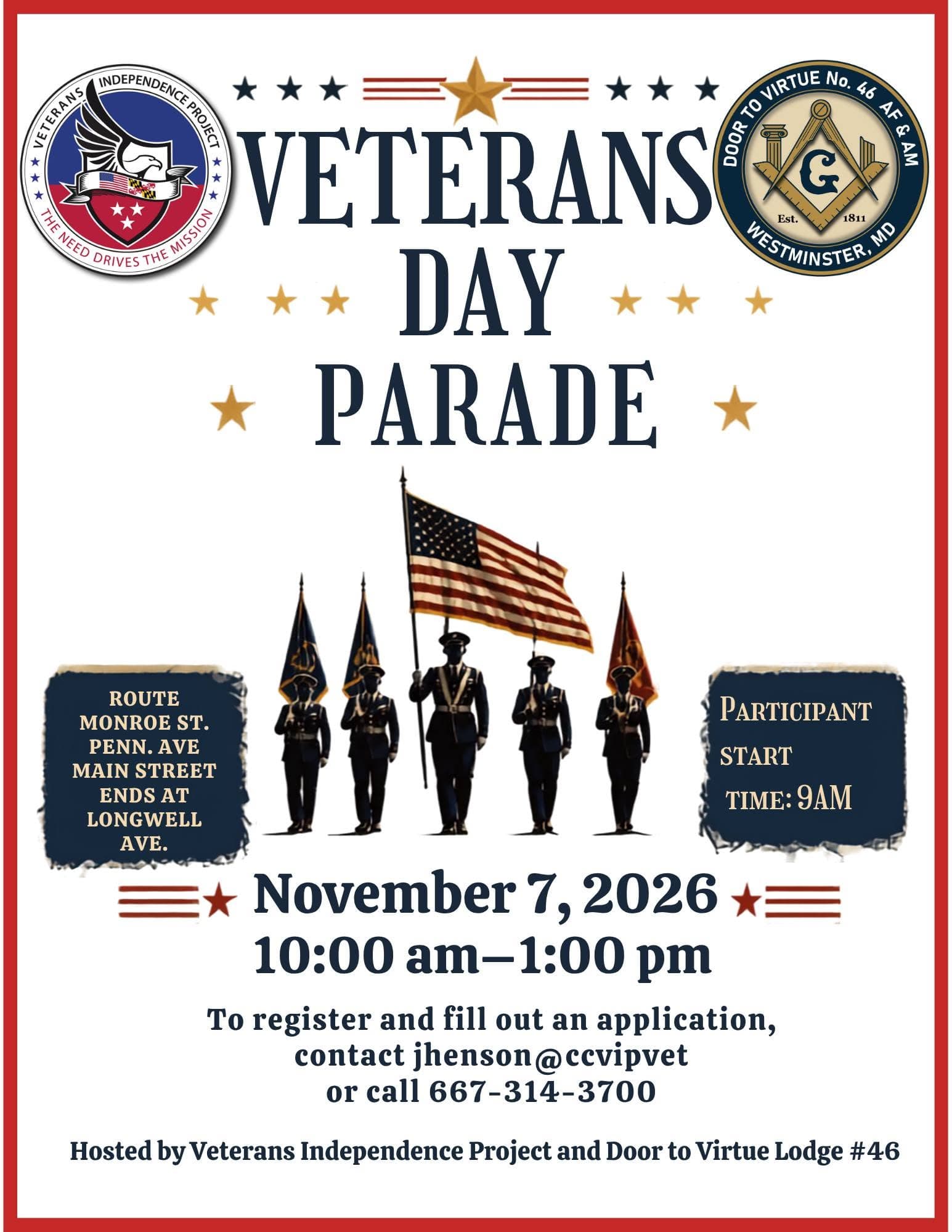 Flyer for 3rd Annual Veterans Day Parade